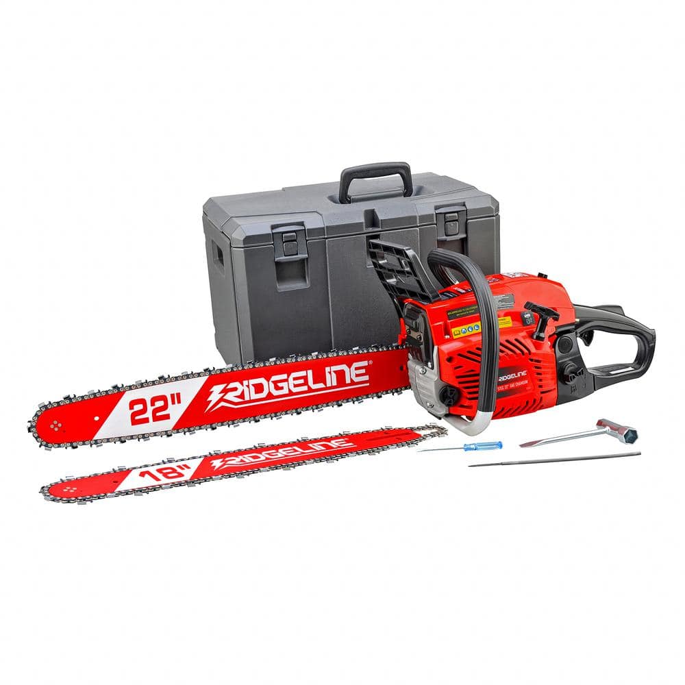 RIDGELINE 18 in. and 22 in. 57 cc Gas Chainsaw Combo with Case