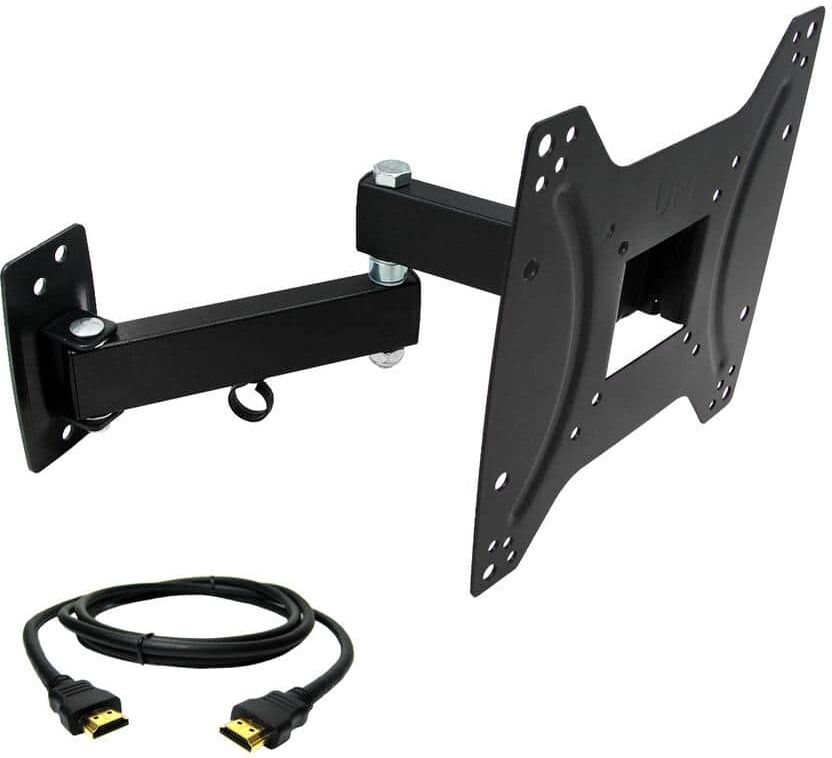 MegaMounts Full Motion Wall Mount for 17 in. - 42 in. TVs in Black