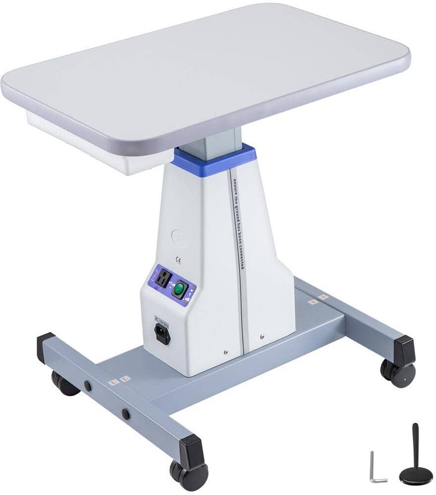 VEVOR Motorized Instrument Table D16 18.9 in. x 15.7 in. Professional Medical Cart Dental Adjustable Optical Eyeglass Table