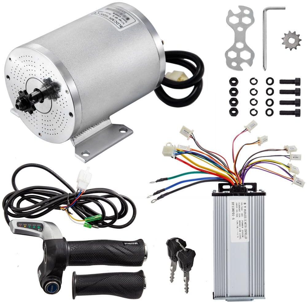 VEVOR Electric DC Scooter Motor 2000-Watt High Speed Brushless Motor Kit 4300 RPM for Bicycle Motorcycle