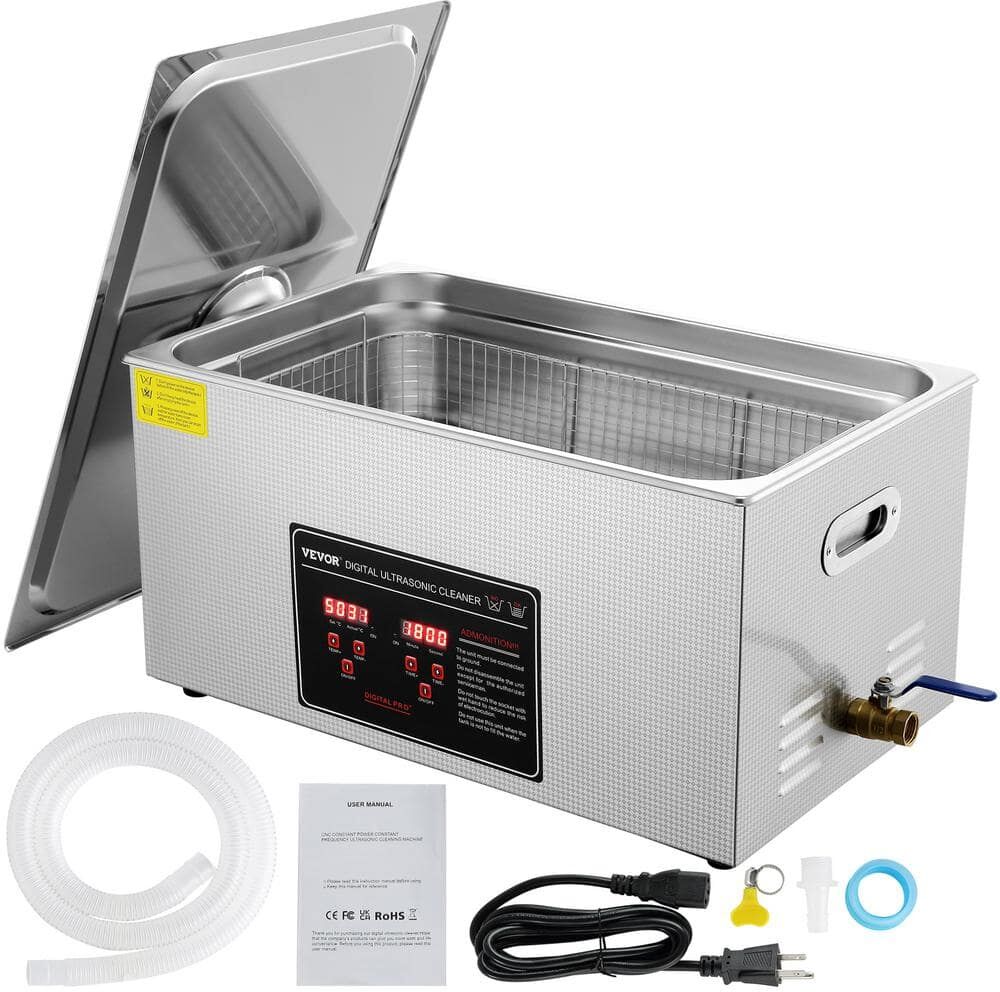 VEVOR Ultrasonic Cleaner 22L with Digital Timer and Heater Jewelry Cleaner Stainless Steel Heated Cleaning Machine