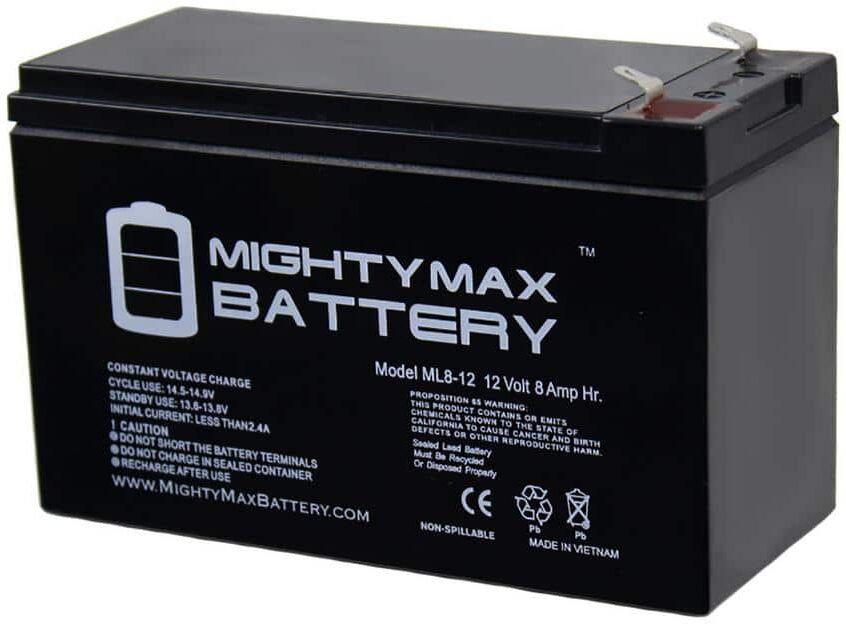 MIGHTY MAX BATTERY 12V 8Ah UPGRADE for Peg Perego SLIM Battery Holds Longer Charge