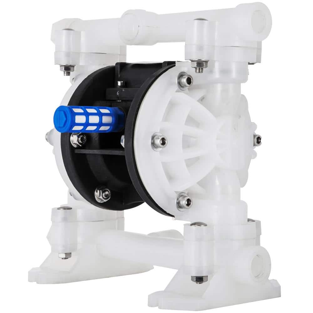VEVOR Air-Operated Double Diaphragm Pump 1/2 in. Inlet Outlet 8.8 GPM 120PSI PET Diaphragm Transfer Pump for Petroleum Diesel