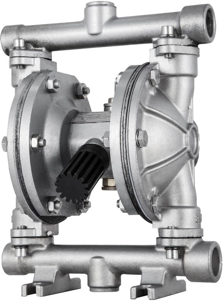 VEVOR Air-Operated Double Diaphragm Pump 1/2 in. Inlet Outlet 8.8 GPM 120PSI PET Diaphragm Transfer Pump for Petroleum Diesel