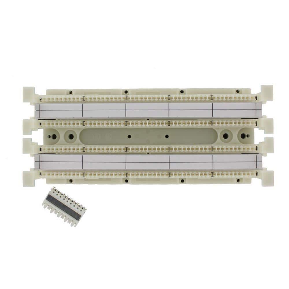 Leviton Cat 5e 110-Style Wiring Block Kit Wall Mount without Legs for C-5 Connector Clips, Ivory (100-Pair)