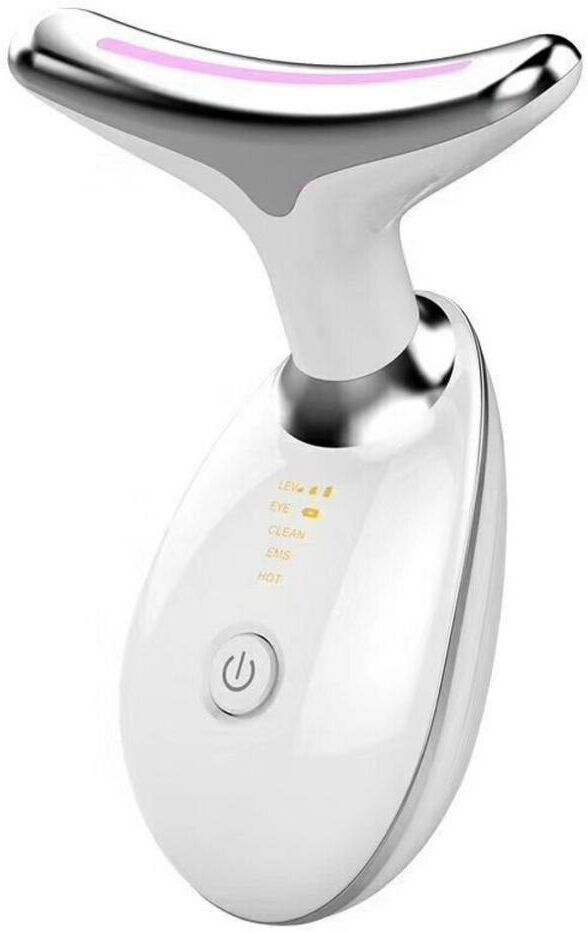 Aoibox Personal Care Light Therapy Micro-Glow Portable Handset Neck Face Firming Wrinkle Removal Tool in White Finish