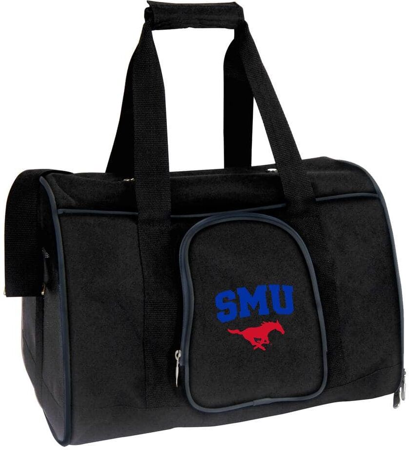 Denco NCAA Southern Methodist Mustangs Pet Carrier Premium 16 in. Bag in Navy