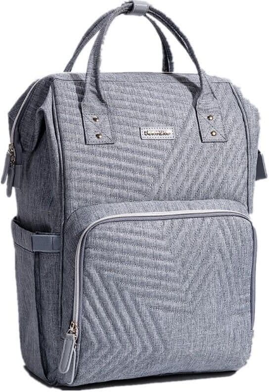 Aoibox Fashion Gray Diaper Bag Backpack Large Mum Maternity Nursing Bag Travel Backpack Stroller Nappy Baby Care Tote Bag