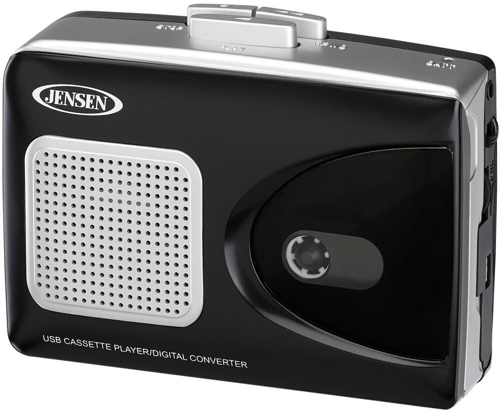 Jensen Stereo USB Cassette Player with Volume Control and Encoding to Computer