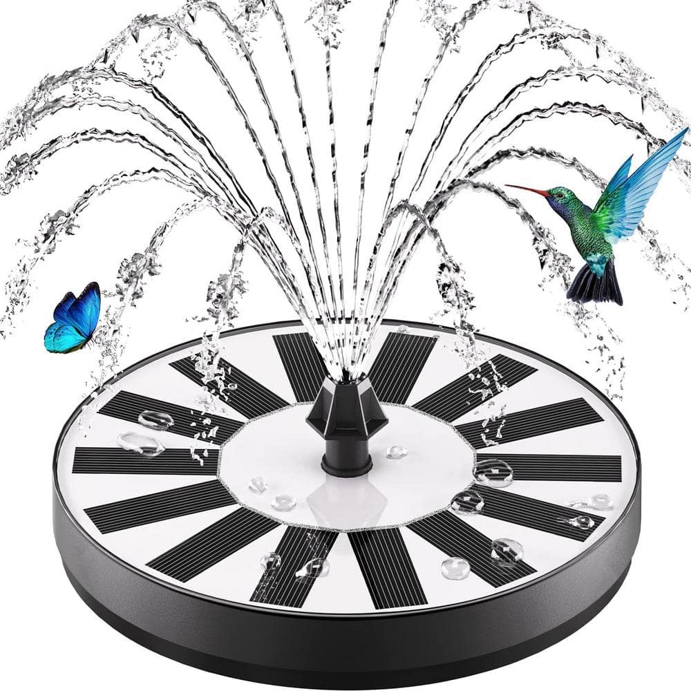 Cubilan Solar Fountain Pump Upgraded 100% Glass Covered, Outdoor Solar Powered Bird Bath Water Fountains- No Battery Needed