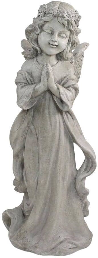 Northlight 21 in. Angel Standing in Prayer Outdoor Garden Planter Statue