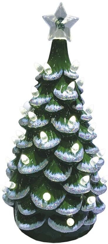 Santa's Workshop 14 in. MICHIGAN ST CERAMIC TREE