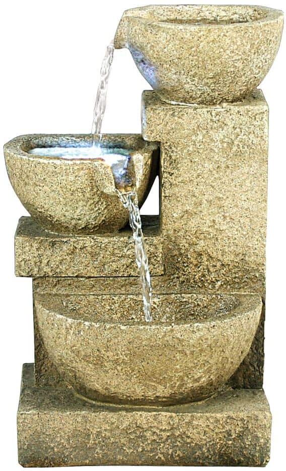 Design Toscano Villa Fortino Cascading Stone Bonded Resin Garden Fountain