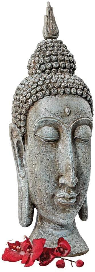 Design Toscano 29.5 in. H Sukhothai Buddha Asian Garden Sculptural Bust Statue