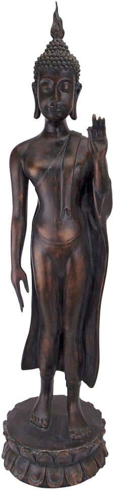 Design Toscano 34 in. H Free From Fear Standing Buddha Garden Statue