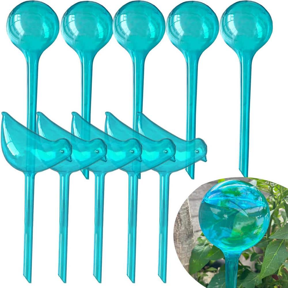 Cubilan Plant Watering Stakes, Plant Automatic Self-Watering Globes Plastic Balls Garden Water Device Watering Bulbs (10-Pieces)