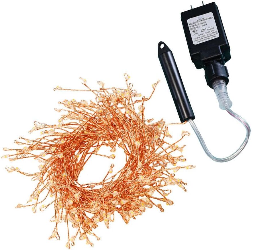 LUMABASE 300-Lights LED Copper Electric Firecracker Fairy String Lights