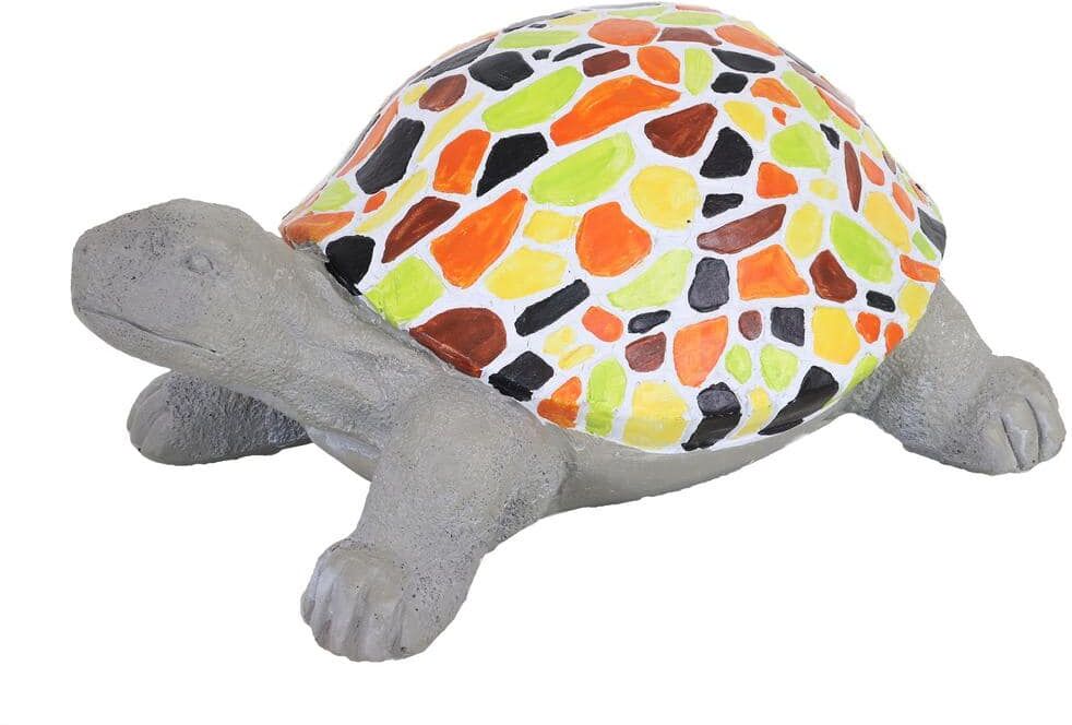 Sunnydaze Decor Mildred the Magnanimous Mosaic Turtle Garden Statue - 10.5 in.