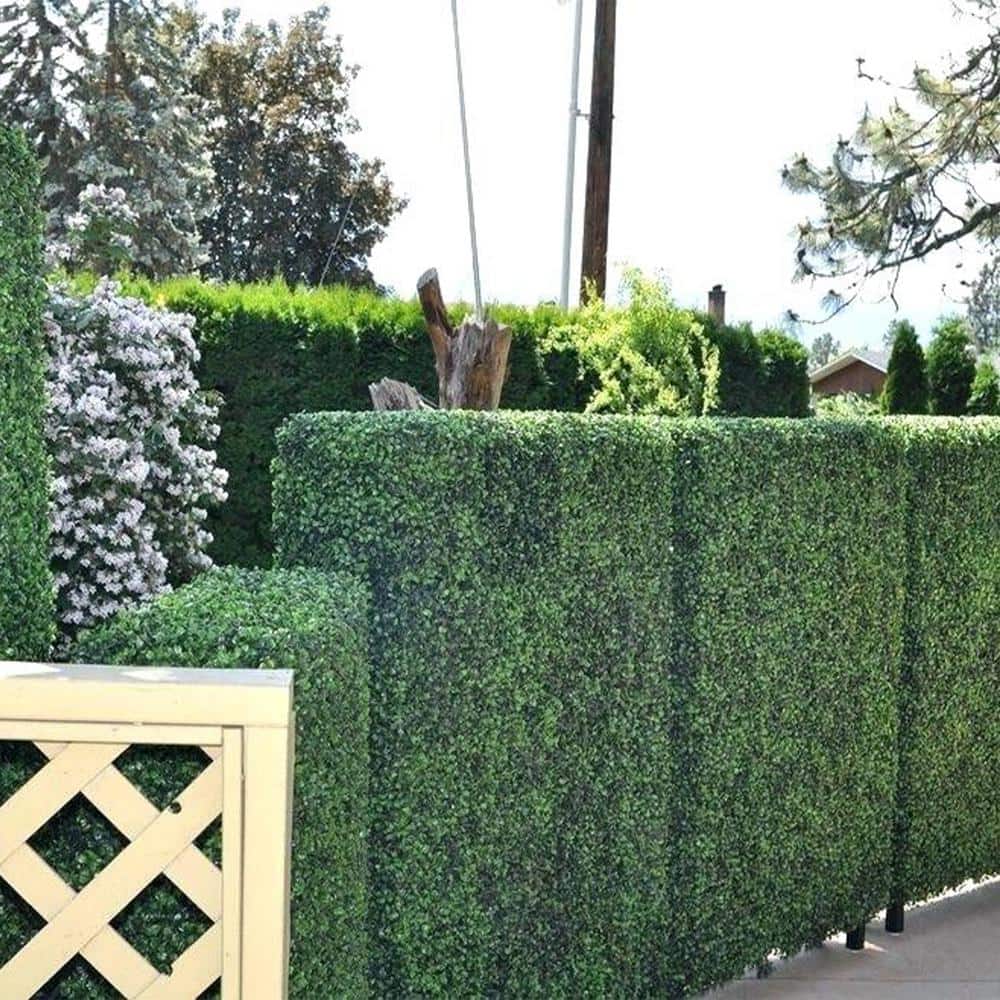 Maze 20 in. x 20 in. 12-Pieces Artificial Boxwood Panels Topiary Hedge Plant, Privacy Hedge Screen UV Protected Suitable