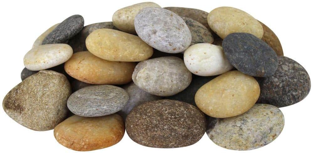 Rain Forest Margo Garden Products 12 cu. ft., 0.4 cu. ft. 1 in. to 3 in. Mixed River Pebbles (30-Bags/Covers)