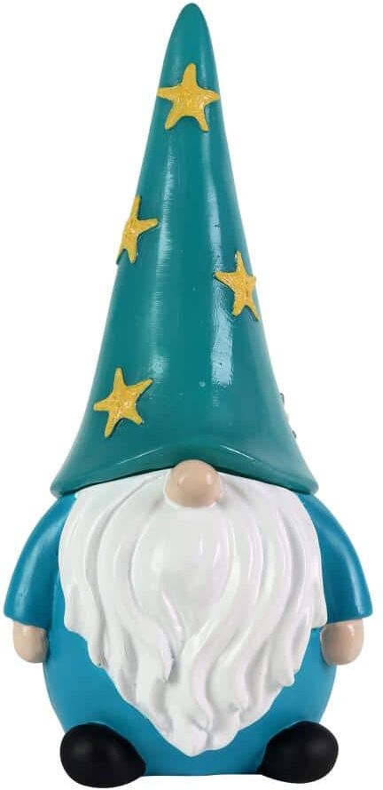 Exhart Hand Painted Starfish LED Hat on a Battery Operated Timer, 6 in. x 12.5 in. Gnome Garden Statue