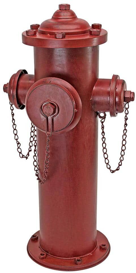 Design Toscano 23 in. H Vintage Metal Fire Hydrant Large Statue