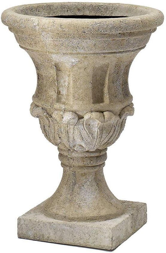 CHG CLASSIC HOME & GARDEN 18 in. Natural Luzon Lava Stone Urn Planter