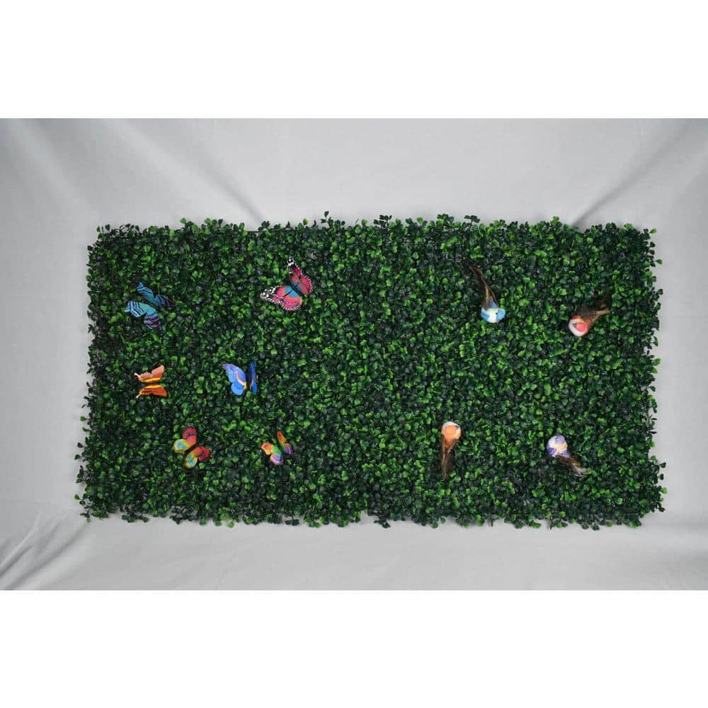12- Pieces 20 in. x 20 in. Artificial Topiary Hedge Boxwood Panels Greenery Fence Plants Garden Fence