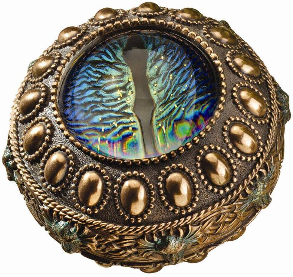 Design Toscano 4 in. H Multi-Color the Eye of the Dragon Mystical Poly-Resin Safe Box