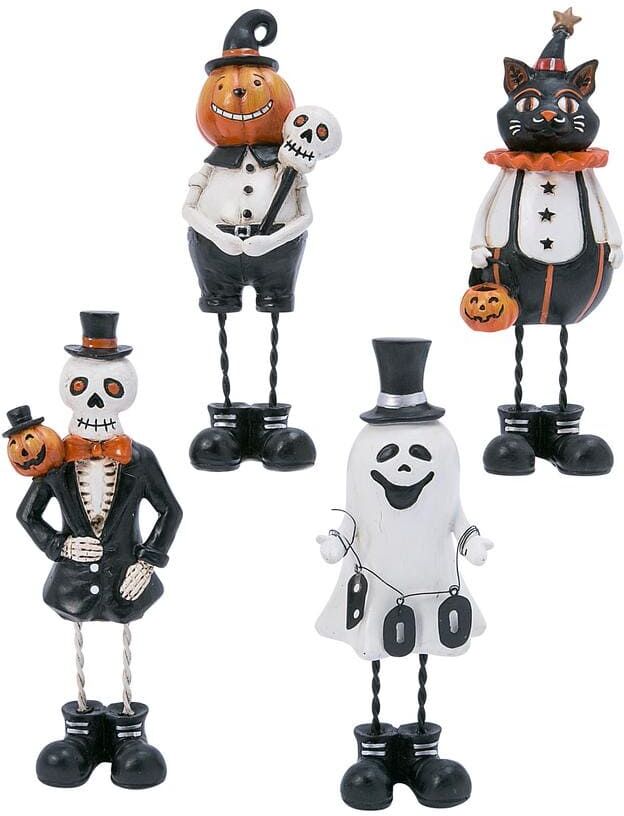 GERSON INTERNATIONAL 7.6 in. High Resin Halloween Figurines (Set of 4)