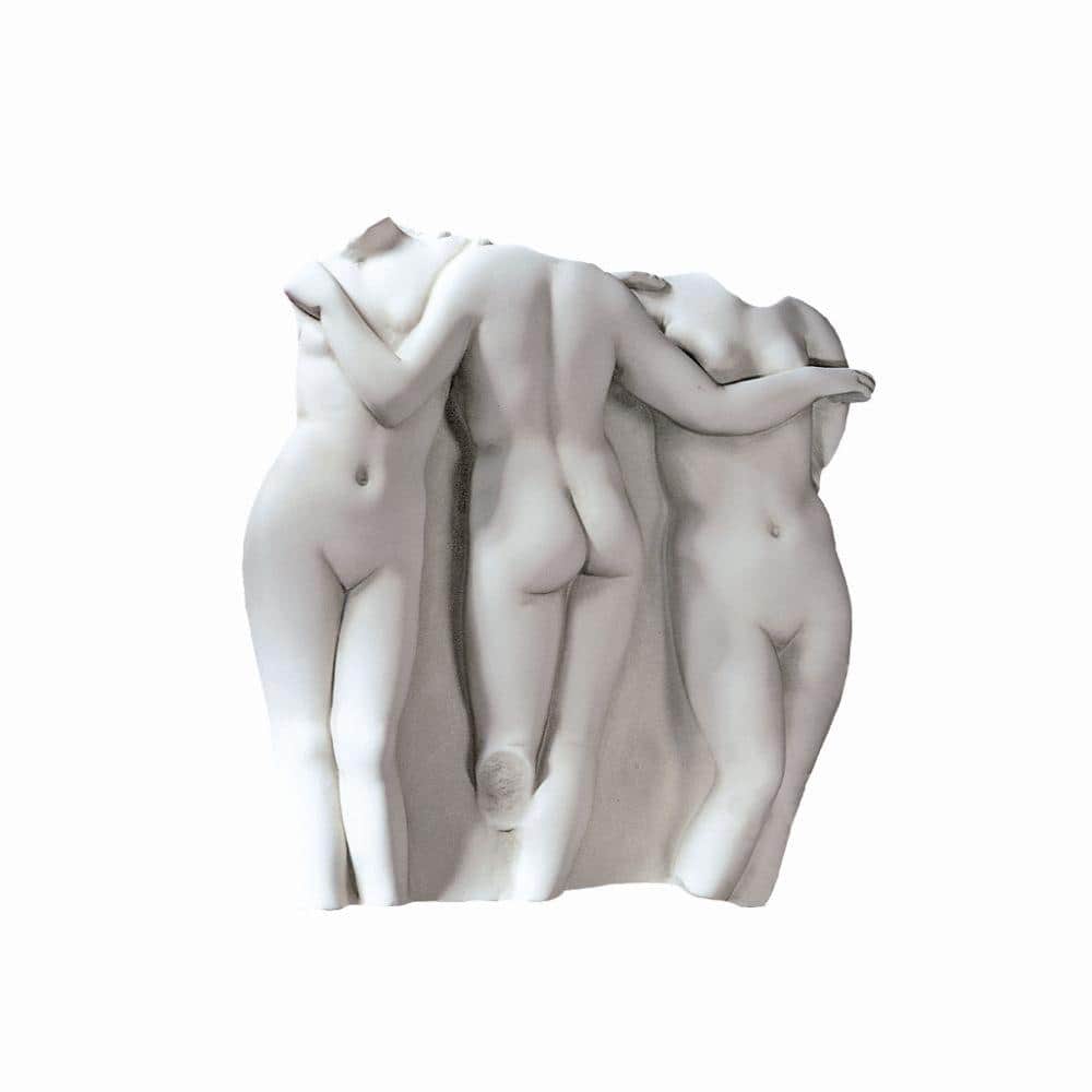 Design Toscano 31 in. x 29 in. Three Graces Large Scale Wall Fragment Sculpture