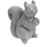 Cast Stone Sitting Squirrel Garden Statue Antique Gray