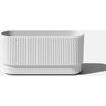 Veradek Demi 30 in. Rectangular White Plastic Long Planter