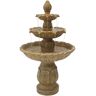 Sunnydaze Decor 3-Tier Polyresin Classic Tulip Outdoor Garden Tiered Water Fountain