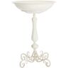 SAFAVIEH Orian Pearl White Iron Round Birdbath