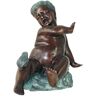 Design Toscano Child's Splashy Surprise Frog Cast Bronze Piped Spitting Statue