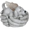 Exhart Solar Cradled Angel Dog Statue