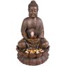 Alpine 33 in. Tall Indoor/Outdoor Meditating Buddha Water Fountain Yard Decor