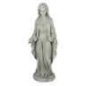LuxenHome 30.5 in. Gray MgO Virgin Mary Garden Statue