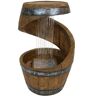 Sunnydaze Decor 25 in. Spiraling Barrel Outdoor Cascading Water Fountain with LED Lights