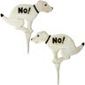 Design Toscano 13 in. H Lawn Stake Sign No Pausing Pooch Medium (Set of 2)