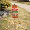 Glitzhome 41.75 in. H Fall Wooden Pumpkin Patch Yard Stake