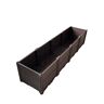 Tunearary 62.8"x 15.7"x 14.6" Brown Rectangular Raised Garden Bed Kit Indoor Outdoor Plastic Planter Grow Box Vegetables, Flowers