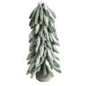 Nearly Natural 1.75 ft. Unlit Flocked Artificial Christmas Tree in Decorative Planter