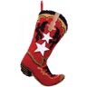 Glitzhome 20.69 in. H Hooked Stocking Red Boot