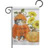 Breeze Decor 13 in. x 18.5 in. Happy Pumpkin Kitty Garden Flag Double-Sided Fall Decorative Vertical Flags