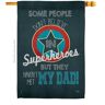 Breeze Decor 28 in. x 40 in. Superhero Dad Father's Day House Flag 2-Sided Family Decorative Vertical Flags