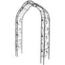 Cesicia 98.4 in. H x 59 in. W Black Iron Arch Garden Arbors for Wedding Ceremony Climbing Plant Support