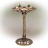 Alpine 33 in. Tall Outdoor Vintage Birdbath with Bird Figurines Yard Statue