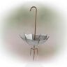 Alpine 36 in. Tall Outdoor Rustic Upside Down Umbrella Garden Stake and Planter